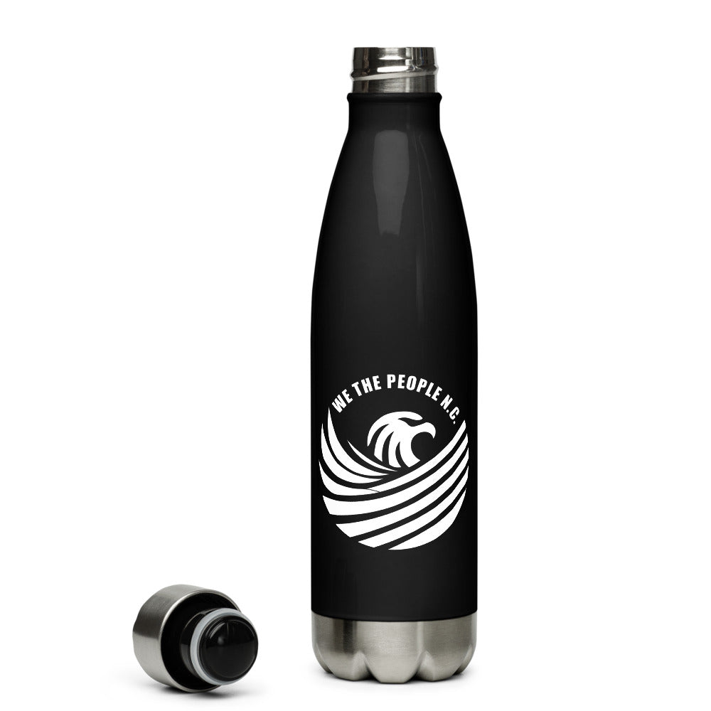 Stainless Steel Black Water Bottle - We The People NC