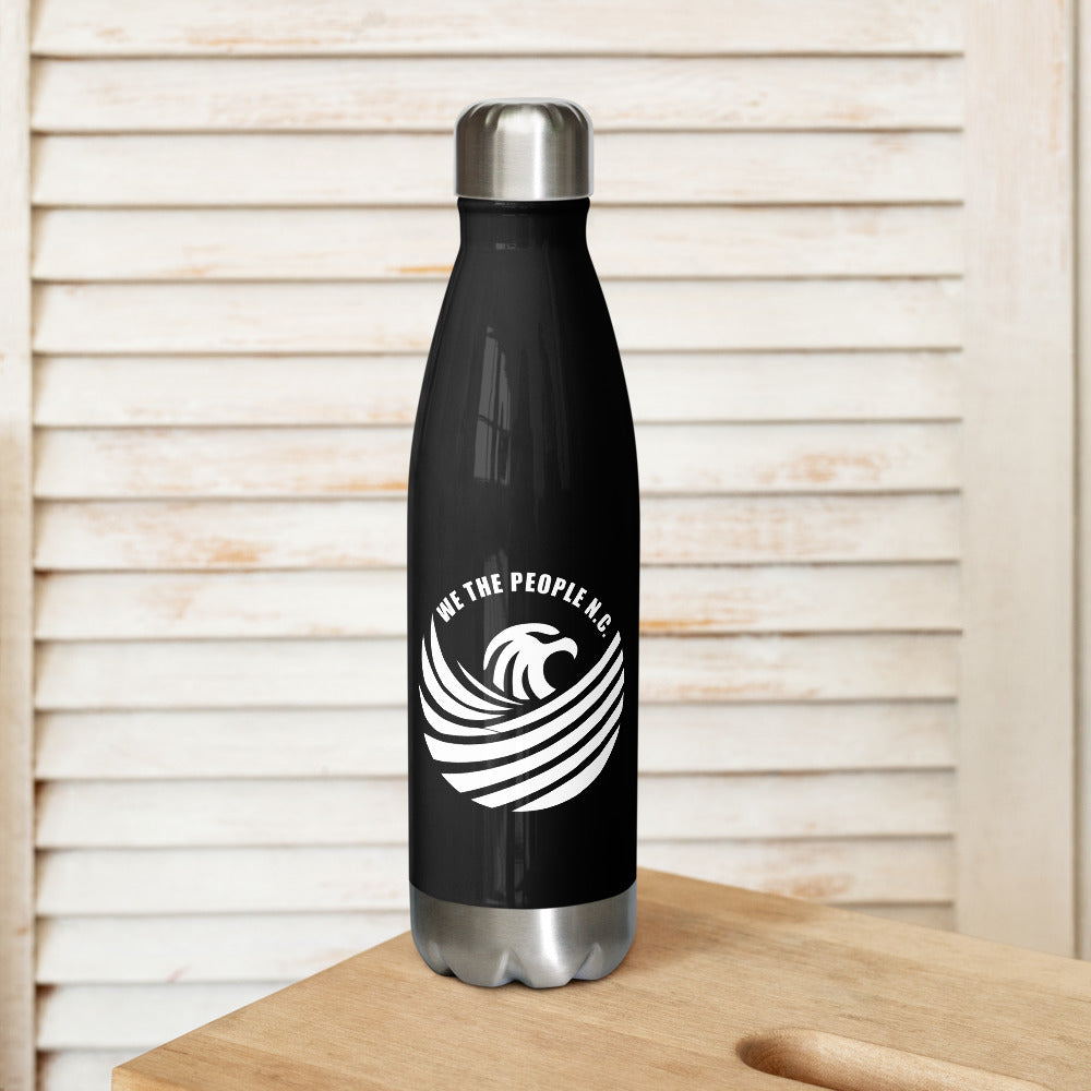 Stainless Steel Black Water Bottle - We The People NC