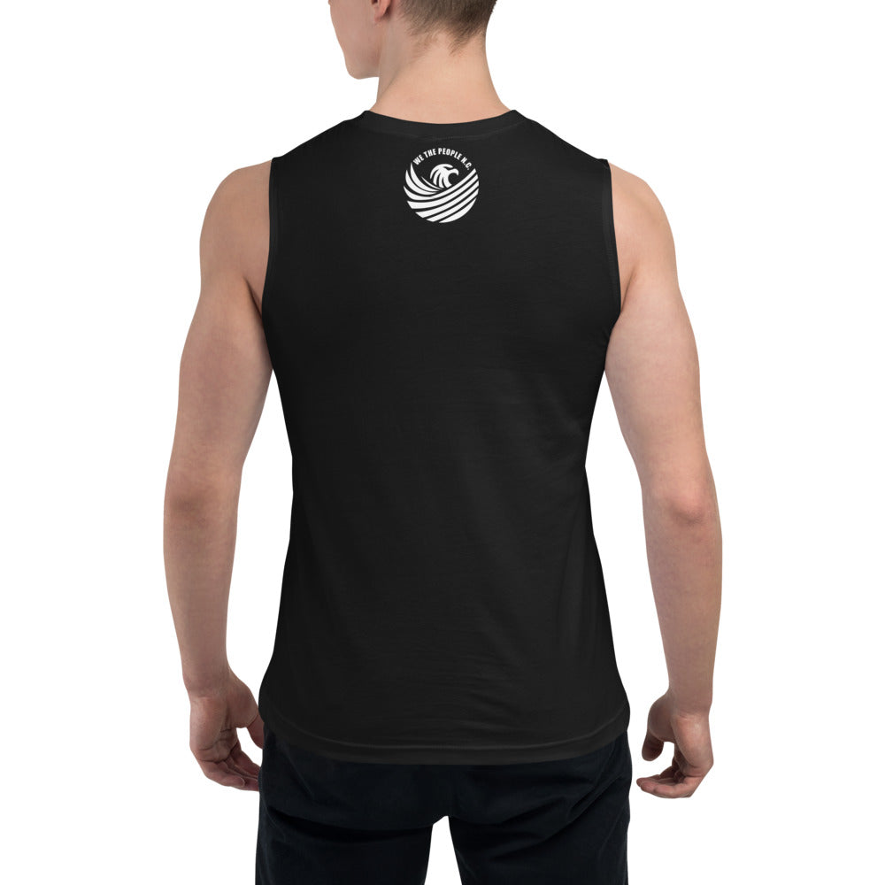 Unisex Muscle Shirt - We The People NOT We The Sheeple - White Imprint