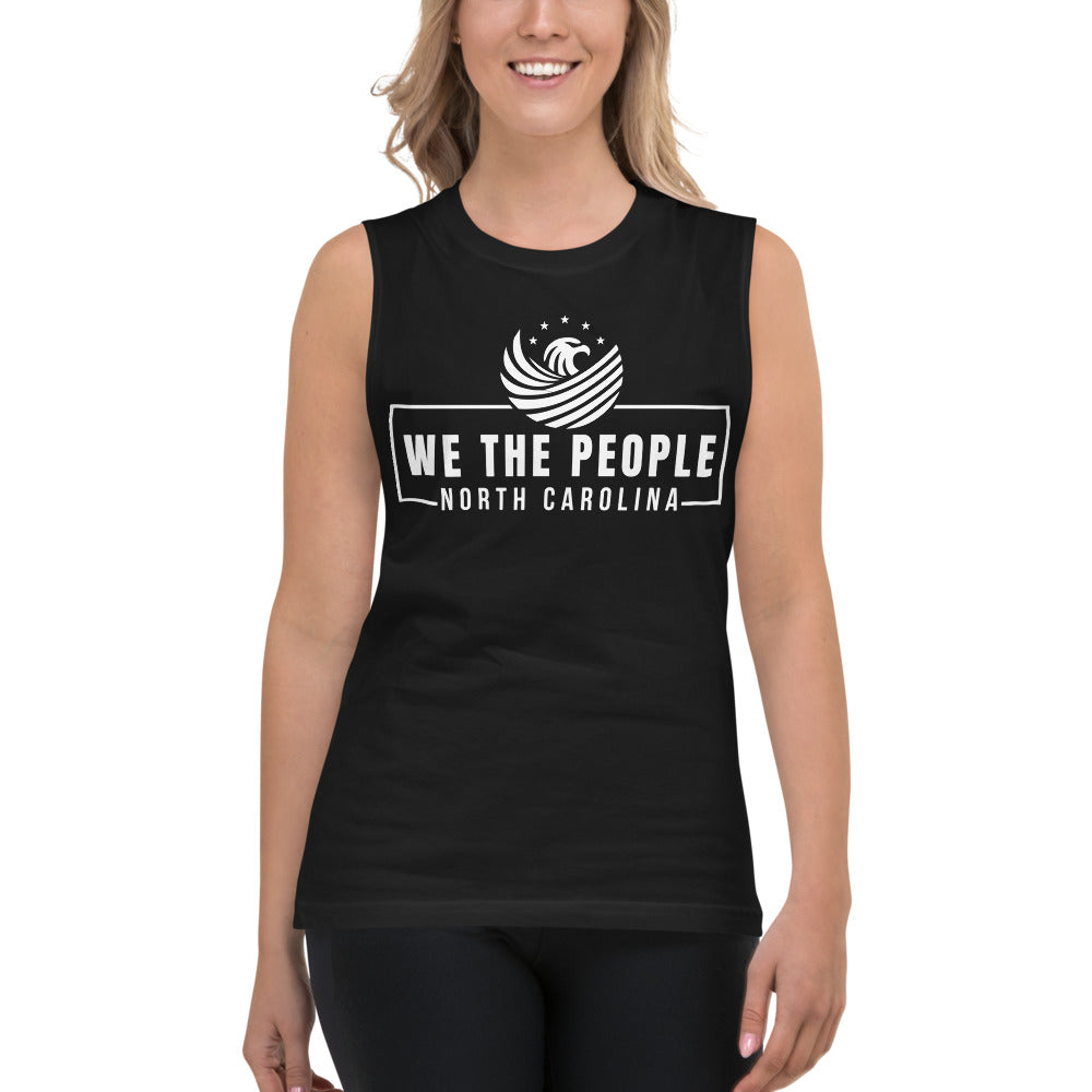 Unisex Muscle Shirt - We The People NC - White Imprint