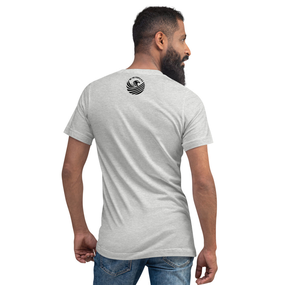 Unisex Short Sleeve V-Neck T-Shirt - We The People NC - Black Imprint